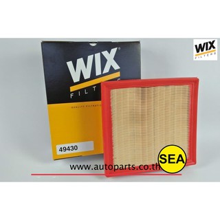 ไส้กรองอากาศ WIX สำหรับ MITSUBISHI TRITON 2.4 4N15 (KK1T) ,TOYOTA LEXUS ES RX GGL15  49430  (1ชิ้น)