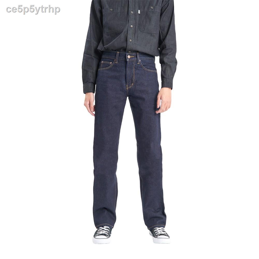 ♛Hara กางเกงยีนส์ Original Straight Fit สี Navy (เลือกไซส์ได้)