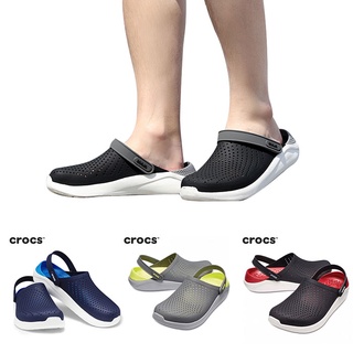 Crocs LiteRide สีเทา เปล่งแสง Clog แท้ หิ้วนอก ถูกกว่าshop รองเท้าขนาดใหญ่