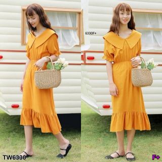 MF6330🍓
Dress ชุด #เดรสสีเหลือง คอวีปก หน้า-หลัง แขนแต่งจั้ม เนื้อผ้าคอมพ์สีเหลือง รอบเอวยืดสม็อค ชายเดรสแต่ง