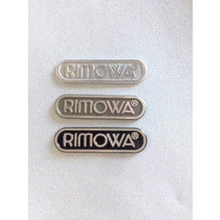 ♂☎❀โลโก้อย่างเป็นทางการของ Rimowa โลโก้โลหะ โลโก้ ป้ายติดกระเป๋าเดินทาง ป้ายสติกเกอร์ สำหรับส่งที่เคาน์เตอร์ อุปกรณ์พิเศ