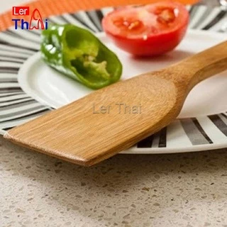 LerThai ตะหลิวไม้แท้ ไม้พายทำอาหาร ไม้พายครัว อุปกรณ์ทำอาหารทำอาหาร cooking spatula