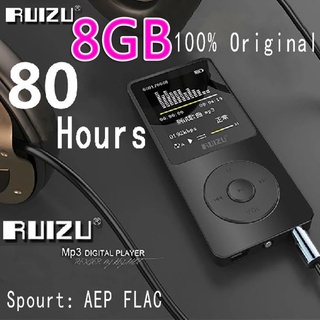 Ruizu X02 เครื่องเล่นเพลง MP3 MP4 4GB 8GB พร้อมวิทยุ FM วิดีโอ E-book แบบพกพา รองรับการ์ด TF