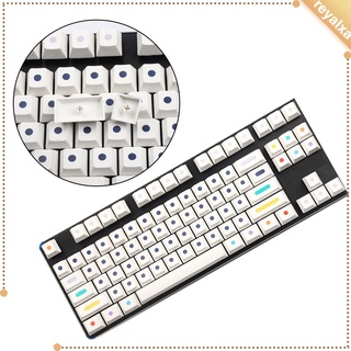 108-key White Dot Keycaps PBT Dye Sublimation Personality Keyboard Keycaps