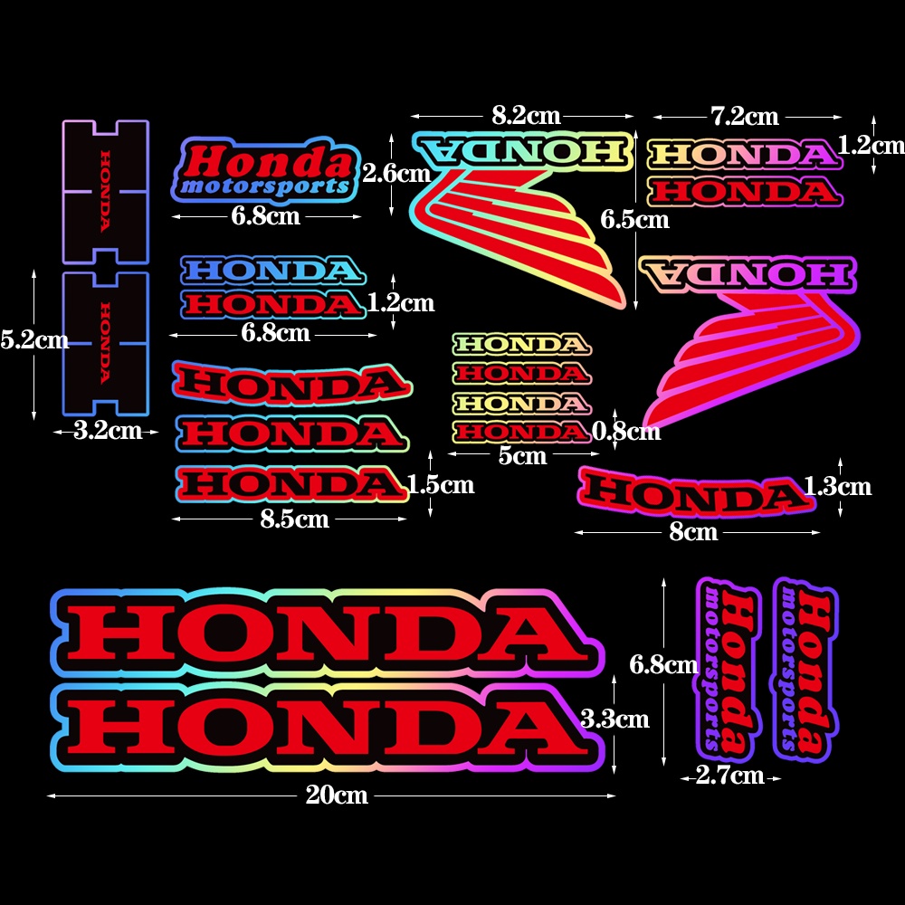 สติกเกอร์โลโก้ Honda สีรุ้ง สีแดง สําหรับตกแต่งหมวกกันน็อค รถจักรยานยนต์ สกูตเตอร์ Honda อะไหล่แต่ง สติกเกอร์pcx pcx2020 ของเเต่ง 2020 แต่งpcx 2015 2019 hrc wave wave110i 110i 125i click honda click125 click150 adv150 forza forza350 super cub zoomer x