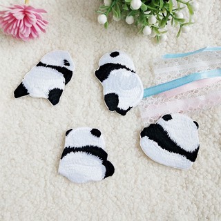 🐼พร้อมส่งจ้า🐼ตัวรีดติดเสื้อแบบลายปัก “panda#1"🧢🎒ตัวรีดติดหมวก ตัวรีดติดกระเป๋า อาร์มติดเสื้อ DIY Patch work Iron on