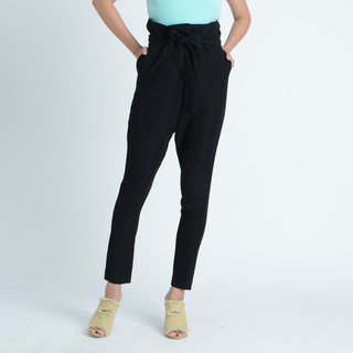 Guy Laroche JERSEY PANTS BASIC กางเกงกีลาโรช กางเกงขายาว สีดำ (GM2SBL)