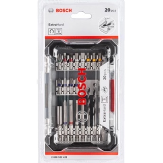 Bosch ชุดผสมสว่านและดอกไขควง ชุดดอกไขควงลมผสม ดอกสว่าน Pick &amp; Click EXTRA HARD 20ชิ้น/ชุด 2608522422 ดอกขันสกรู ดอกไขควง