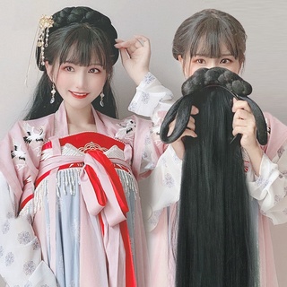 วิกผมผู้หญิง✧✚Hanfu WigHanfu Hairband ผม Bun One-piece หญิงทรงผมเต็มรูปแบบหมวกผมกระเป๋าเครื่องแต่งกายโบราณสไตล์โบราณ Pad