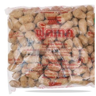 (เจ) ฟู้ดเทค โปรตีนถั่วเหลือง ฮ่องกง(ก้อน/รังไหม)(1 กิโลกรัม)(Food Tech Textured Soy Protein 1 kg)