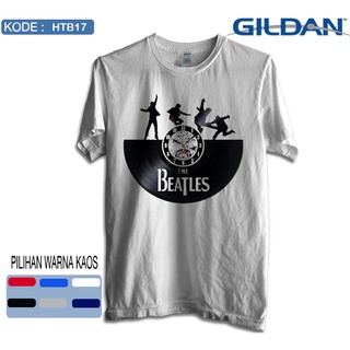 เสื้อยืดคอกลมเสื้อยืด พิมพ์ลายโลโก้ The beatles band gildan softstyle htb17S-4XL