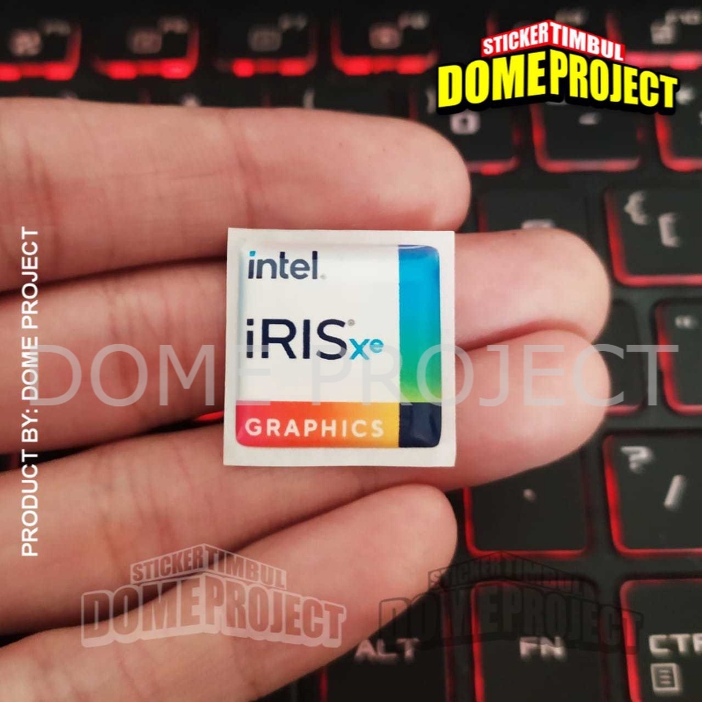 INTEL IRIS FLEXIBLE RAISED STICKERS สติ๊กเกอร์พีซี สติ๊กเกอร์ PROCESSOR