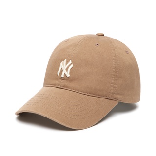 MLB หมวกแก๊ป  UNISEX CURVED CAP 3ACP7701N 50BGD NEW YORK YANKEES DARK BEIGE