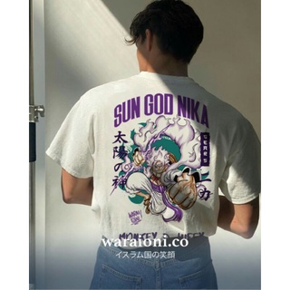 T-shirt  เสื้อยืด ขนาดใหญ่ ลาย One Piece JOYBOY สีขาวS-5XL