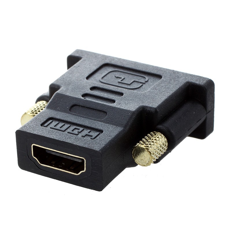 อะแดปเตอร์แปลงวิดีโอ Hdmi Female To Dvi-I Dvi 24+5 Male สีทอง #2