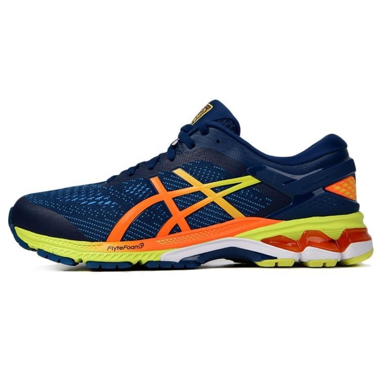 Asics GEL-KAYANO 26 Sport Running Shoes Buffer Sneakers dark blue orange green