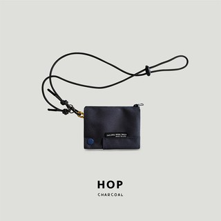 Hop relife charcoal navy wallet กระเป๋าสตางค์รุ่นฮอป | ที่ใส่บัตร มีสายคล้องคอ