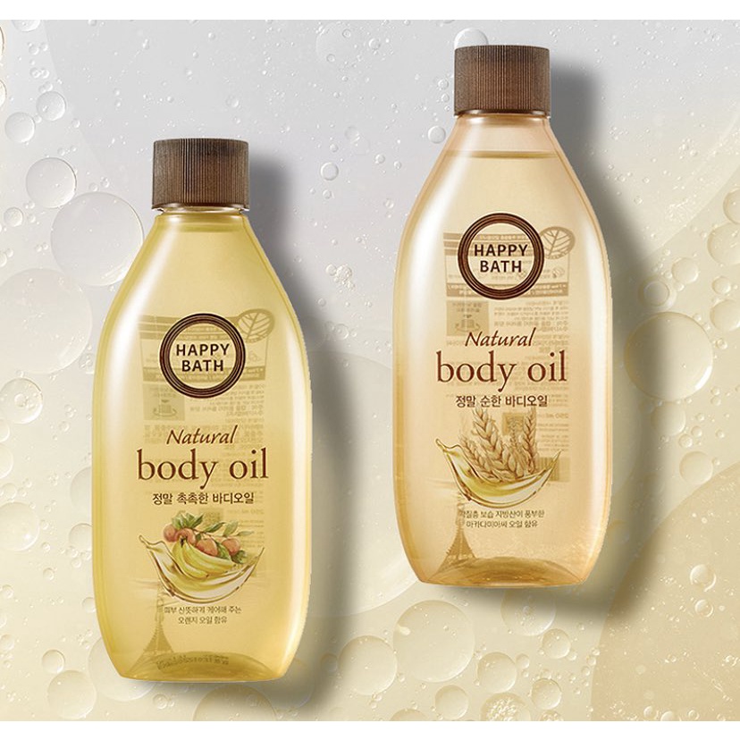 ส่งไว????24ชม. Happy Bath Natural Body Oil 250ml บอดี้ออยล์สุดฮิต กลิ่น