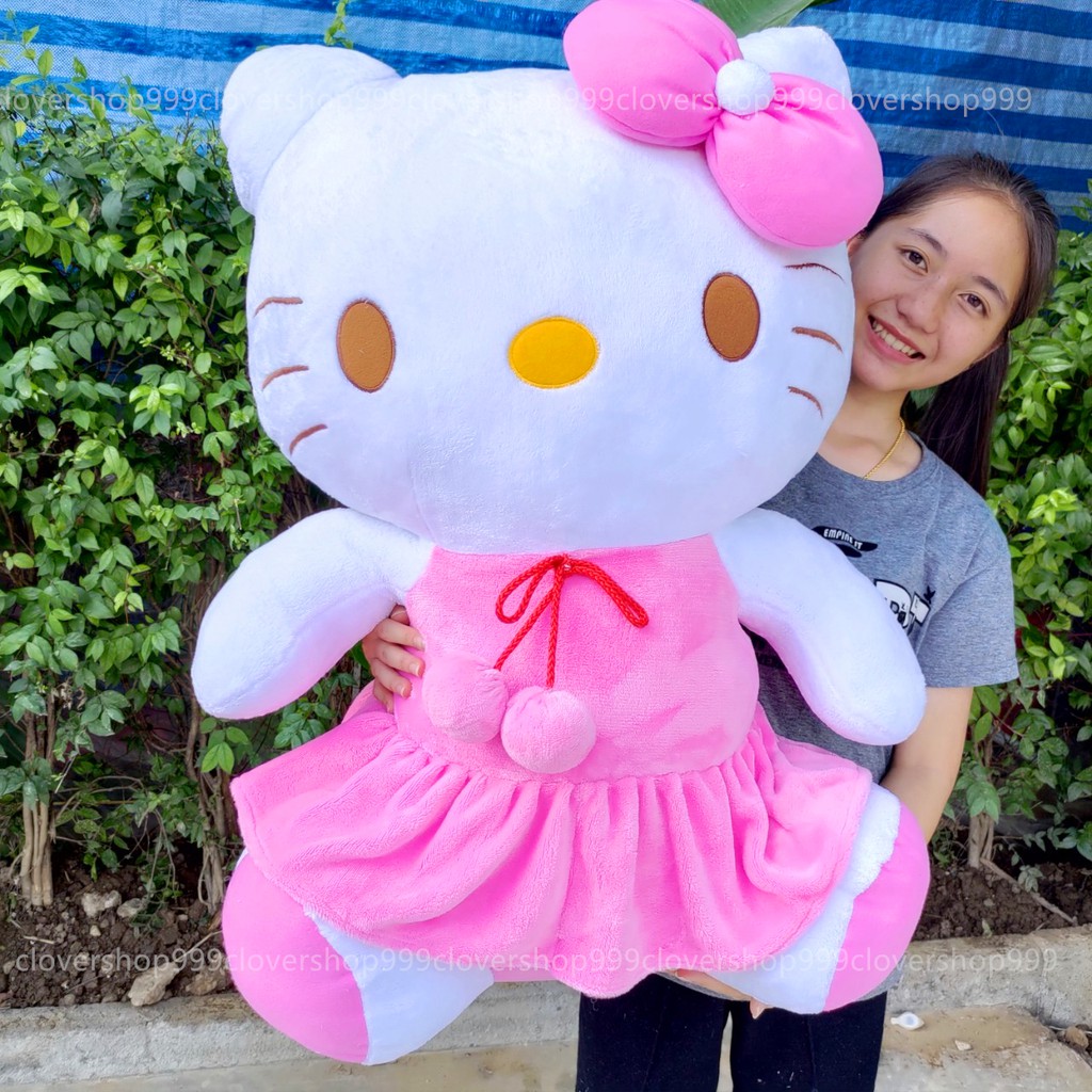 ตุ๊กตาคิตตี้ตัวใหญ่100เซน ผ้านุ่ม งานดีปักทุกจุด พร้อมส่งทุกวัน