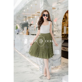 Dot Dot Dot Middle Pleated Skirt