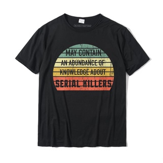 เสื้อยืด ผ้าฝ้าย พิมพ์ลายอนิเมะ May Conn Knowledge About Serial Killers True Crime สําหรับผู้หญิงS-5XL