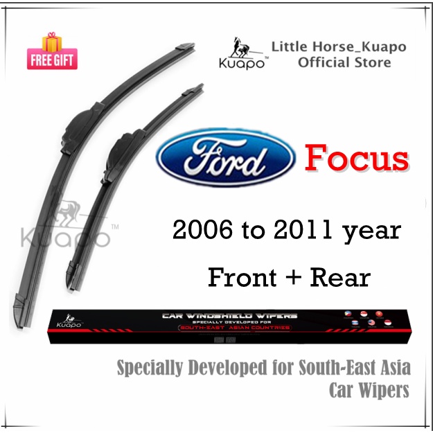 Ford FOCUS ชุดใบปัดน้ําฝน (หน้า/หลัง) สําหรับ 2006 ถึง 2011 ปี FOCUS ที่ปัดน้ําฝนหน้าต่างรถยนต์ จาก Kuapo wifer (Special for SEA)