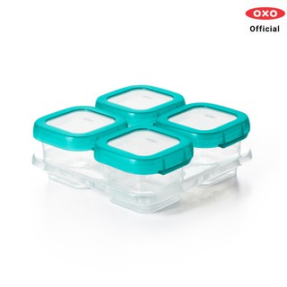 OXO Tot กล่องเก็บอาหารเด็ก 6 ออนซ์ สีฟ้าน้ำทะเล l Baby Blocks 6 oz. Teal ของแท้ 100%