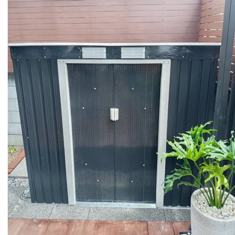 บ้านเก็บของกลางแจ้ง ห้องเก็บของกลางแจ้ง ขนาด 2.01 x 1.21 x 1.76 เมตร(ไม่มีพื้นภายใน) รุ่น M-MX201121