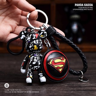 Keychain พวงกุญแจรถหมีรุนแรงพวงกุญแจสร้างสรรค์พวงกุญแจจี้