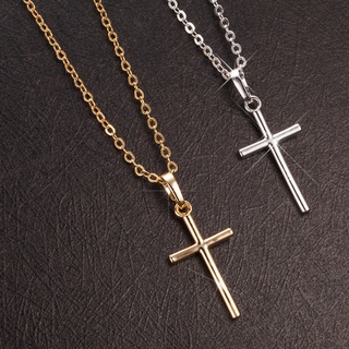 Fashion Women Men Cross Pendant Long Chain Necklaces