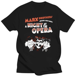 เสื้อยืด พิมพ์ลาย Marx Brothers A Night At The Opera Harpo Groucho Chico สีดํา สําหรับผู้ชาย