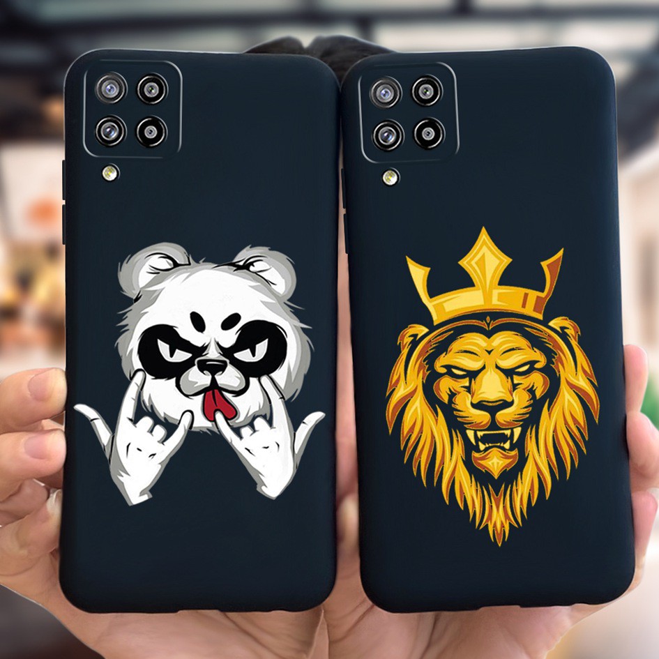 เคสโทรศัพท์ Tpu แบบนิ่มเนื้อด้านด้านหลังหัวใจคู่สําหรับ Samsung Galaxy A22 5G A22 A42 5G A 22 A 42 - รูปที่ 2