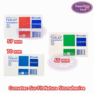 Convatec Sur-Fit Natura Stomahesive แป้นติดถุงอุจจาระเต็มแผ่น แบบแข็ง เฉพาะแป้น (10 ชิ้น) [1 กล่อง]