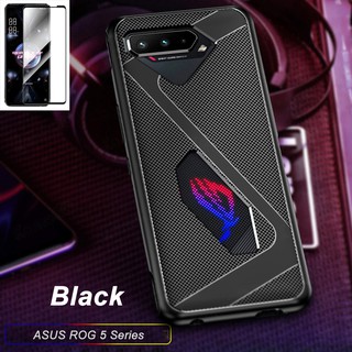 เคสโทรศัพท์ ชนิด TPU แบบนิ่ม สำหรับเล่นเกม พร้อมกระจกนิรภัย สำหรับ ASUS ROG Phone 3 2 5 Pro Ultimate ROG3 ROG2 ROG5 ROG5Pro