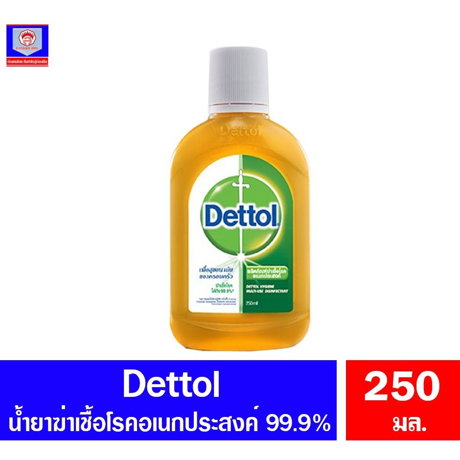 เดทตอล น้ำยาฆ่าเชื้อโรคอเนกประสงค์ Dettol Hyfiene Multi-use Disinfectant. ขนาด 250 มล.