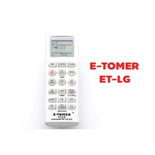 E-TOMER รุ่น ET-LG รีโมทรวมแอร์ใช้ได้กับรีโมทดังภาพที่ระบุ