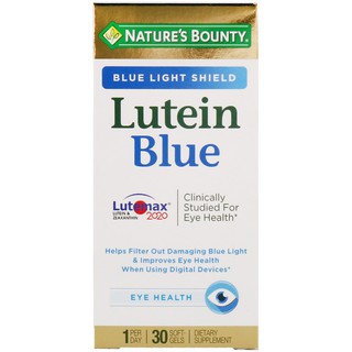 พร้อมส่ง!!! Natures Bounty, Lutein Blue, 30 Softgels