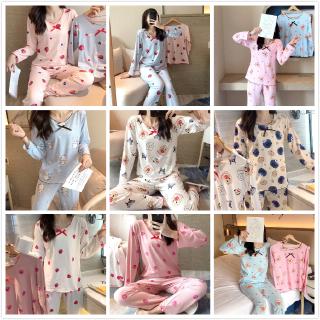 【ราคาถูกที่สุด】รูปแบบการ์ตูนน่ารัก，   8 รูปแบบ，   เสื้อแขนยาว + กางเกง ，  ชุดนอน