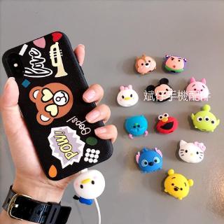 เคสซิลิโคน ลายการ์ตูนน่ารัก กันแตก สําหรับป้องกันสายชาร์จโทรศัพท์มือถือ iPhone Android