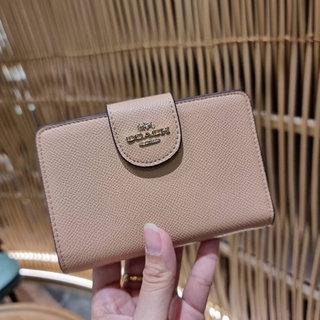 📮ส่งฟรี ‼️ COACH 6390 MEDIUM CORNER ZIP WALLET