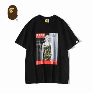 [S-5XL] 3888 Bape เสื้อยืดแขนสั้น แฟชั่นสําหรับผู้ชาย ผู้หญิง (Marilyn Monroe A)