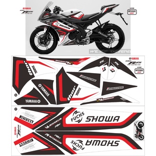 สติกเกอร์ ลายรถจักรยานยนต์ Yamaha R15 V2 SHOWA SEMIFULL