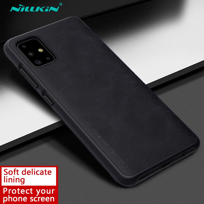 2021new✘Casing Nillkin Samsung Galaxy A71 (4G Version) Nillkin Qin Flip Leather Case with Card Slot Holder Back Phone Co