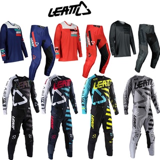 Leatt MTV Mx เสื้อกีฬาแข่งรถวิบาก ออฟโรด และกางเกง 7 สี ระบายอากาศ