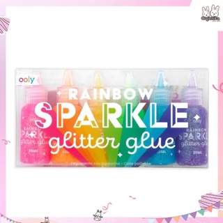 Rainbow Sparkle Glitter Glue! กาวกลิตเตอร์ สีน่าร้ากกก แพคเกจเป็นขวดบีบ 6 ขวด