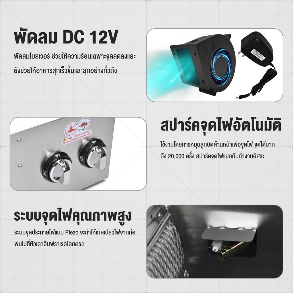 Gmax เตาย่างไร้ควัน ปิ้งย่าง เตาปิ้งย่างแก๊ส SK-Series เตาอินฟราเรด มีพัดลมกระจายความร้อน 12V ราคา ถูกที่สุด ดีลบีเคเค แกลเลอรีภาพที่ 6