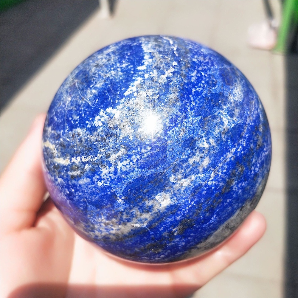 Lapis lazuli ลูกบอลคริสตัลธรรมชาติ สําหรับตกแต่งบ้าน สวน