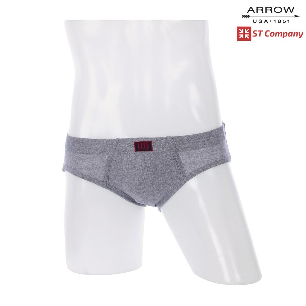 Arrow Lite รุ่น Half กางเกงในชาย ขอบหุ้มยาง สีล้วน ขาว ดำ เทา (3 ตัว) Size M L XL กางเกงใน ชาย  แอร์โรว กกน. ชาย ราคา ถูกที่สุด ดีลบีเคเค แกลเลอรีภาพที่ 4