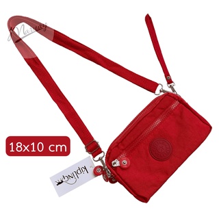 กระเป๋า Kipling 4ซิบ (18x10 cm) พร้อมสายสะพายยาว และสายคล้องมือ