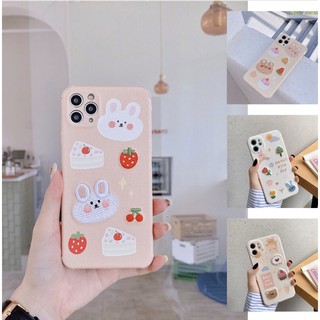 พร้อมส่งในไทย🌈 เคสสำหรับ iPhone เคสไอโฟน case เคสหนัง งานปัก hello nice day bear and food หมีแตงโม x,xs,xsmax